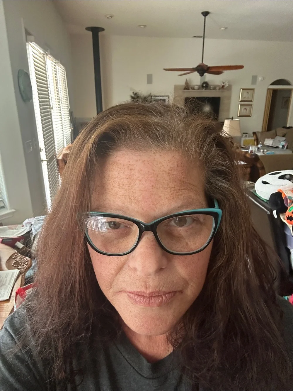 Betsey Johnson Black and Teal Cat-Eye Women's Glasses
